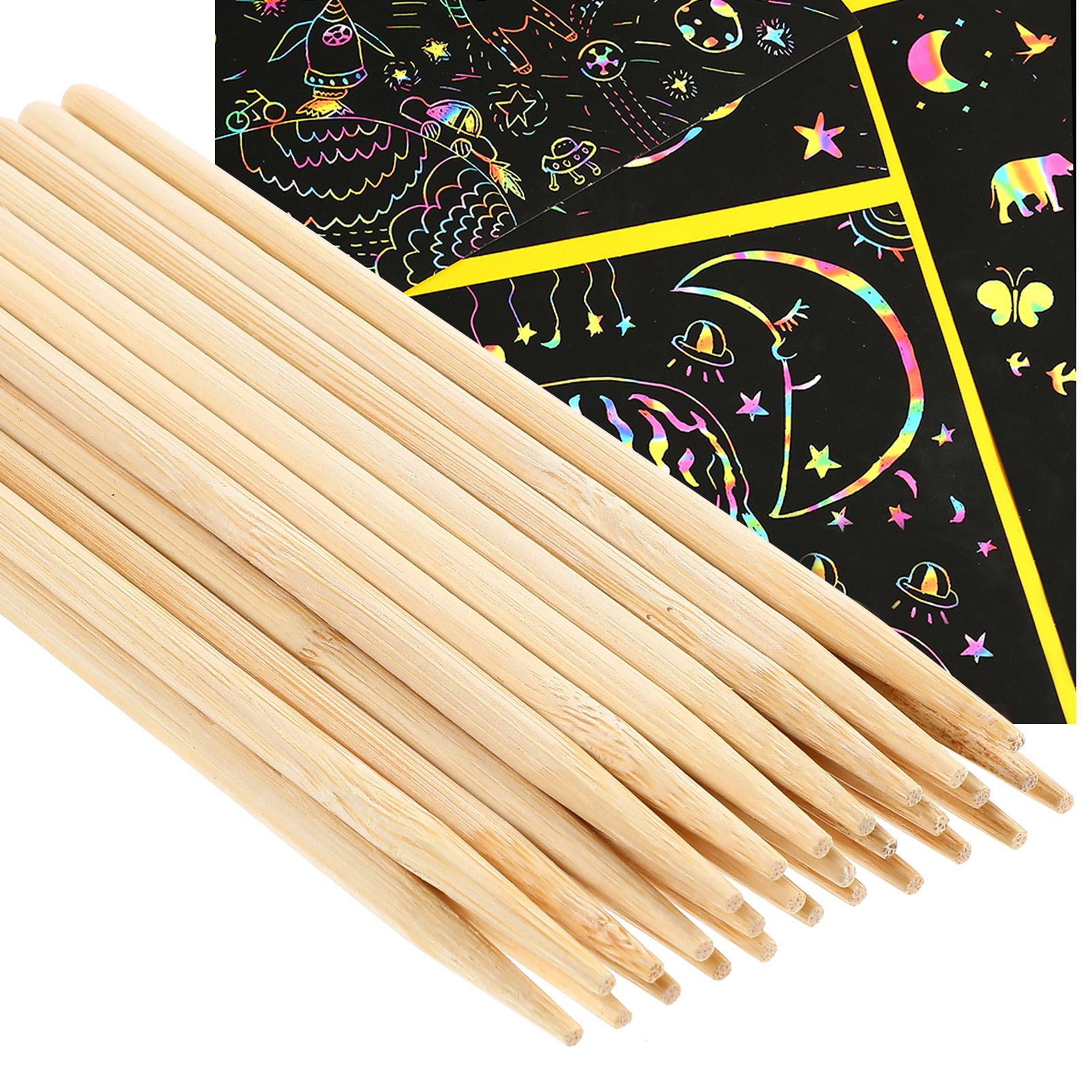 30pcs Scratch Bamboo Pens Wax  - đánh giá và giá Wood Filler Stick