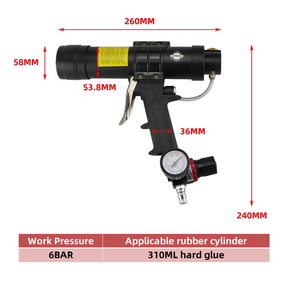 310ML Caulking Gun Pneumatic C - đánh giá và giá Caulking Gun Dispensing