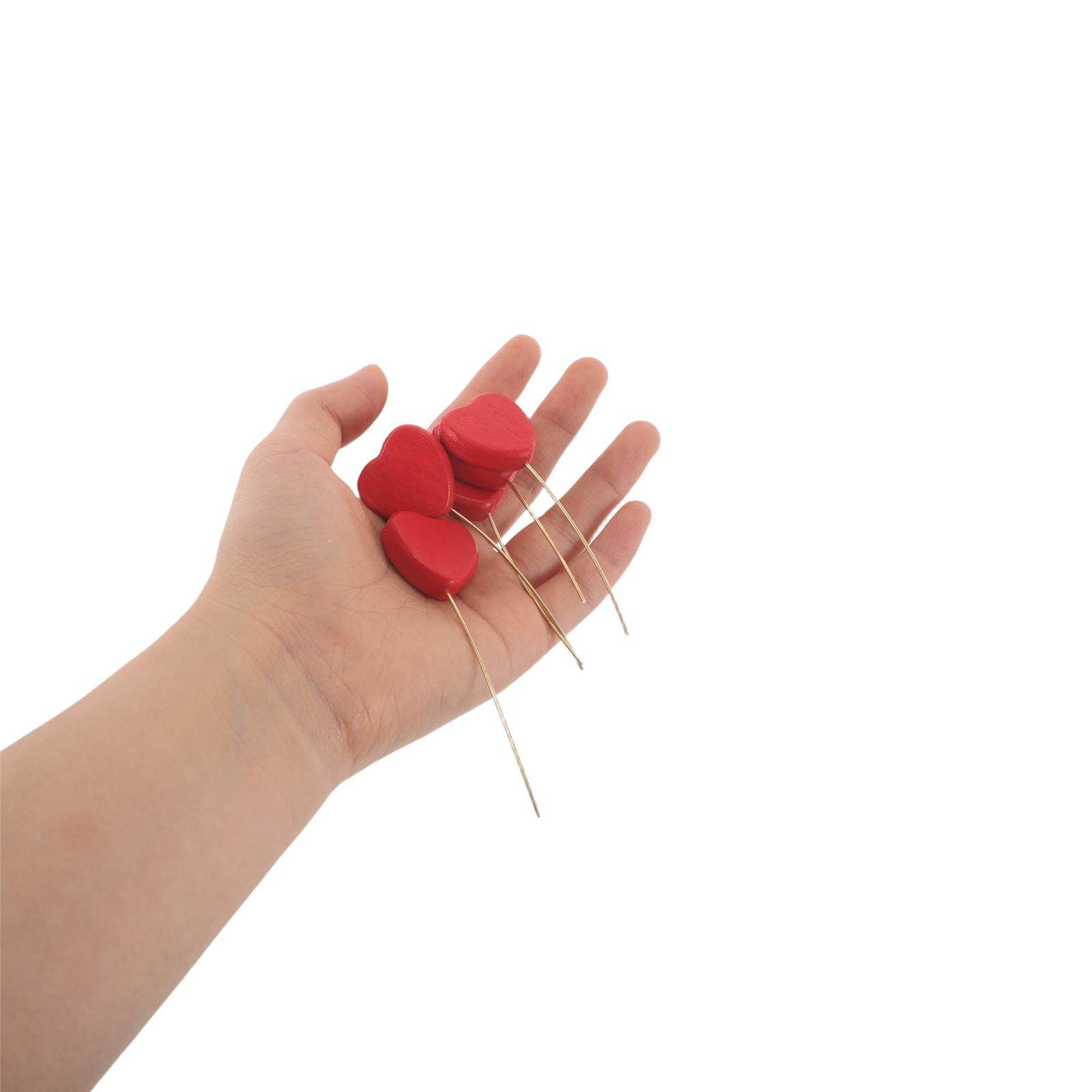 6Pcs Wood Heart Picks Decorati - đánh giá và giá Wood Filler Stick